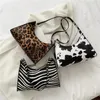 Bolsas de noite ombro para mulheres moda zebra imprimir bolsa de luxo com couro simples bolsa de bolsas de bolsa de bolsas