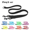 Dog Collars Leashes PVC Waterproof Dog Leash Double-headed Pet Leashes Outdoor Walk Training Soft 2 Heads Traction Rope Cross-body 231124