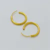 Hoop Earrings Stainless Steel Gold Plated For Women 20/30/45/50/60mm Round Circle Ear Cuff Brincos Femme Trendy Jewelry Gifts