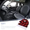 Car Seat Covers 2 Pcs Christmas Cover Unique Decor Xmas Decoration Flannel Santa Claus Hat Headrest Supplies