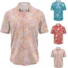 Men's T Shirts One Short Men'S Summer Fashion Trend Tie Dye Speckle Ink Easy To Sleeves With Button