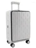 Malas de viagem Abertura frontal Multifuncional Bagagem Caixa Trolley Hand Push Roda Universal