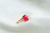 Ringos de cluster jhy sólido 18k ouro rosa rosa natureza vermelha turmalina de 1,8ct pedras de diamantes para mulheres presentes de jóias finas