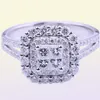 925 Sterling Srebrna Biżuteria Naturalna moissanite Pierścień dla kobiet Osiem serc Biżuteria Anillos Pierścień Wedding Pudełka Gemstone29398167369