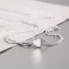 Braccialetti di collegamento 2023 di modo della catena a doppio strato del cuore di amore croce braccialetto di fascino del braccialetto per le donne ragazze regalo elegante dei gioielli Sl219