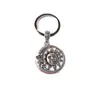 Keychains Key Chain Charm Moon Sun Keychain Cute Women And Men Vintage Ring Car Accessories Phone Decoration