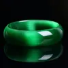 Bracelets porte-bonheur véritable vert vif naturel oeil de chat Bracelet Bracelet Fine opale bijoux en pierres précieuses cadeaux chanceux pour femme goutte 230424
