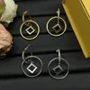 Women Ear Studs Designer Hoop Earrings F Luxury Earring Girls Jewelry Pendant Fashion Ear Pendants Accessories Gift Earring Ladies Ornaments