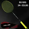 Rakiety badmintona Ultralight 8U 60G Strung Badminton rakieta profesjonalna karbon Badminton Racquet 24-32 funty trwałe elastyczne umiarkowane sztywność 231124