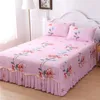 Gonna da letto 3 pezzi Set di lenzuola carine Gonna da letto in stile principessa per letto queen size Coprimaterasso per camera da letto di casa Coprimaterasso con federa 230424