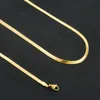 Stränge Saiten Edelstahl Schlangenklinge Halskette Goldene Flachkette Schmuck Geschenk DIY Erkenntnisse Zubehör 230424