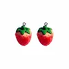 Charmes 10 pcs/pack Grand Et Petit 3D Fraise Fruit Résine Pendentif Boucle D'oreille DIY Mode Bijoux Accessoires