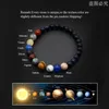 Charm Bracelets Universo Sistema Solar Mujeres Piedra Natural Ocho Planetas Hombres Amigos Regalo Para Él Su MY8 230424