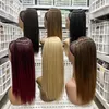 Extension queue de cheval lisse 20 pouces, postiche synthétique Yaki avec cordon de serrage, faux cheveux lisses pour femmes noires, postiche à Clip