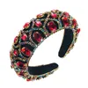 1 pezzo Boho moda strass cerchio per capelli lucido a tesa larga fascia barocca accessori per copricapo da sposa da donna