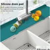 Other Kitchen Tools Sile Faucet Absorbent Mat Sink Splash Guard Drying Pads For Bathroom Catcher S Trays 221208 Drop Delivery Home G Dhxwh