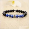 Bedelarmbanden Armband Homme 12 Sterrenbeelden 8Mm Natuursteen Zwart Sterrenbeelden Horoscoop Sieraden Drop Levering Dh257