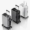 Bavullar valizler 20/24/28 inç alüminyum sert kabuk arabası bagaj yüksek kaliteli moda seyahat valiz iş vakası kabin taşıma