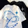 Hommes S Chemises Mode Lettre Américaine Impression Rue Casual Unisexe T-shirt Été Y2K Hip Hop Lâche Lazy Design Manches Courtes 230424