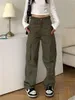 Jeans pour femmes S-4XL American Street Loose Straight Barrel Army Green Work Taille haute Pantalon à jambes larges Automne Hiver Trajet