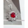 Factory Direct Sales 18k Gold Pigeon Blood Ruby Pendant Fashion Luxury Jewelry Ruby Pendant