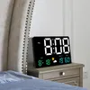 Väggklockor Högupplösta storskärm Väggklocka Temperatur och fuktighet Display Väderklocka Multifunktion Färg Digital Alarm Clock 231123