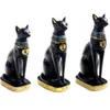 Resina artesanato exótico costumes estatueta estátua gato egípcio deusa bastet estátua decoração para casa presentes ornamentos vintage t20071250m