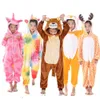 Pigiama Kigurumi Pigiama Unicorno Per bambini Neonate Pigiama Ragazzi Indumenti da notte Animale Leone Cervo Licorne Tutina Costume per bambini Tuta 231124