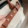 Sac à provisions en toile de grande capacité, fourre-tout, sac à main de haute qualité, lettre de mode blanc en cuir véritable, livraison gratuite 6A