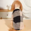 Hondenkleding Kleine hond pluche hoodie schattige kat en kleding trendy geruite dierenkleding