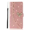 Bling Diamond Glitter Leather Wallet Cases for Samsung S20 FE S21 S22 S23 Ultra Note 8 9 10 Plus S7 S8 S9 S10 Plus A10 A20 A71