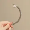 Hair Clips Chinese Style Retro Moon Pearl Sticks Hairpin Trendy Personality Female First Quarter Updo Metal Accessories