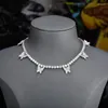 Kettingen Jinao vlinderketen 4mm tennischoker ketting ijskoud kubieke zirkoon bling hiphop charme sieraden voor mannen vrouwen cadeau