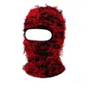 Cycling Caps Masks Balaclava Distressed Knitted Full Face Ski Mask for Men Outdoor Camouflage Fleece Fuzzy Beanies Hat 231124