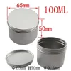 Bouteilles de stockage 100ml 4 styles boîtes conteneurs thé boîte en aluminium rond pot à lèvres en métal avec bouchon à vis pour