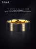Обручальные кольца Черные кольца из карбида вольфрама для мужчин с позолотой внутри черного цвета, три предмета с гравировкой циркония 231124