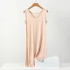 Women's Sleepwear XL-8XL Summer Nightgowns Women Cotton Sleeveless Nightshirt Plus Size Loose Ladies Nightdress Casual Homewear Sleep Dress