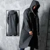 New Black Fashion Adult Waterproof Long Raincoat Women Men Rain Coat Hooded For Outdoor Hiking Travel Fishing Climbing Thickened