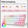 Claviers REDRAGON Fizz K617 RGB USB Mini clavier filaire de jeu mécanique commutateur rouge 61 touches Gamer pour ordinateur PC portable câble détachable 231123