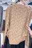 2024 весна G дизайнерский свитер женский кардиган средней длины свитера одинакового цвета женский темперамент тонкий вязаный свитер пальто женский S-3XL
