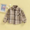 Vestes FOCUSNORM 0-4Y automne enfants garçons chemise veste décontracté Vintage Plaid imprimé à manches longues boutonné avec poches