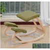 Other Furniture Original Ergonomic Kneeling Chair Stool Home Office Rocking Wooden Computer Posture Design9151448289B Drop Delivery Ga Dhc7M