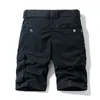 Men's Shorts Summer Cargo Short Men Fashion Casual Shorts Mens Military Cargo Pocket Pants Cotton Male Tactical Shorts No Belt Plus Size 230424