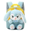 Backpacks Plush Children SchoolBag Cute Bow Tie Rabbit Backpack for Boys Girls Kids Cartoon School Bags Kindergarten Preschool Baby Bag 230424