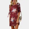 Sukienki swobodne kobiety Summer Boho Style kwiatowy nadruk szyfonowy tunik Sundress Loose Mini Party Vestidos 230424