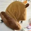 Berets Lovely Plush Pillow With Hat Delightful Cartoon Animal Stuffed Neck Cushion Perfect For Adults And Children Traveling