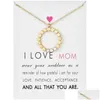 Pendant Necklaces Circle Pendant Necklaces I Love Mom Alloy Necklace Fashion Jewelry Mothers Day Drop Delivery Jewelry Necklaces Penda Dhsj5