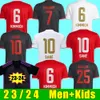 De Mane Soccer Jersey Fans Version 22 23 24 Gravenberch Sane Munich Mazraoui Muller Davies Kimmich Tel Football Shirts Men Kid Kit Coman maillots rétro 94 95 96 97 98 99 01