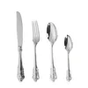 Ensembles de vaisselle 24 pièces ensemble de couverts en argent de luxe 18/10 acier inoxydable Style classique européen argenterie dîner fourchette couteau vaisselle