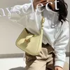 숄더백 Jin Yide 2023 여성용 단순한 간단한 숄더백 고급 디자이너 핸드백 고품질 PU 가죽 여성 겨드랑이 작은 가방